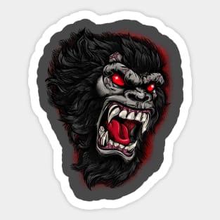 Angry Monkey Gorilla Face Sticker